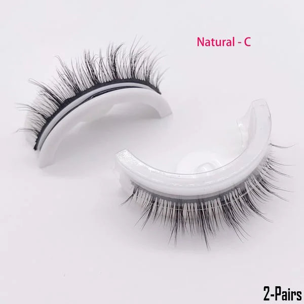 Reusable, self-adhesive eyelashes