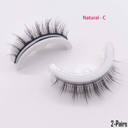 Reusable, self-adhesive eyelashes