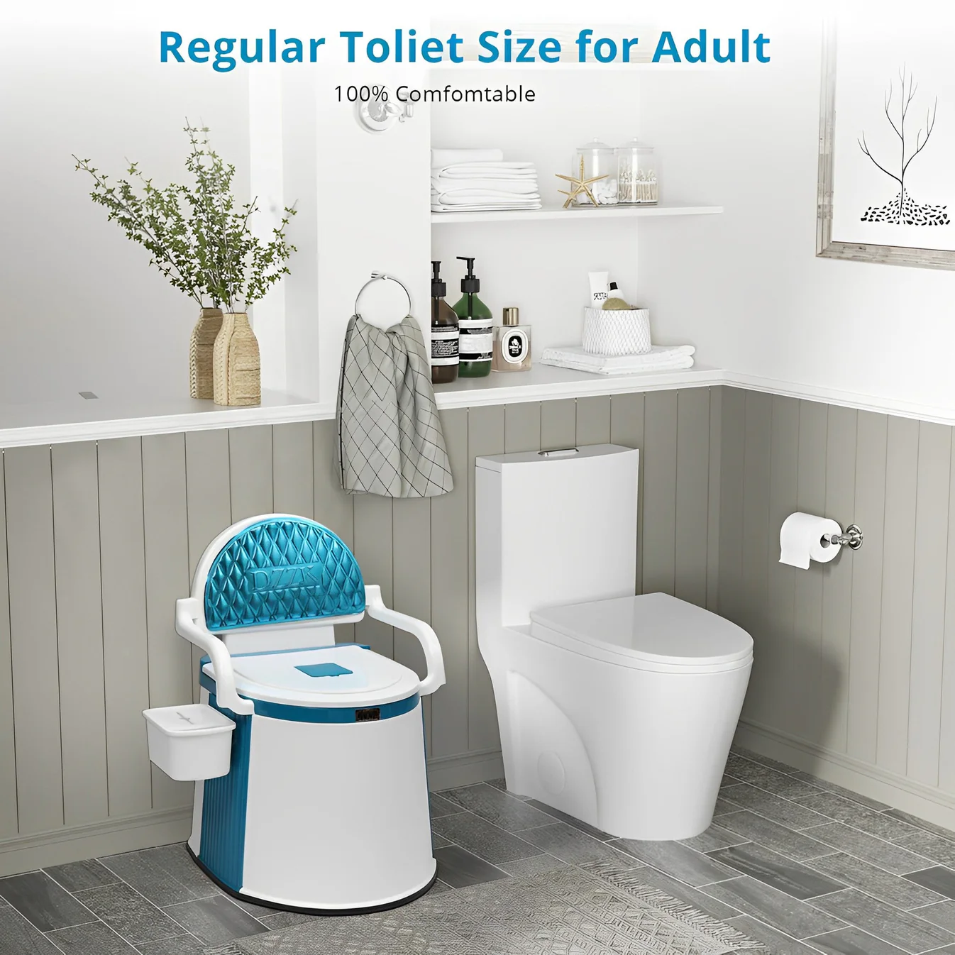 Portable Outdoor and Indoor Toilet for Adults and Seniors