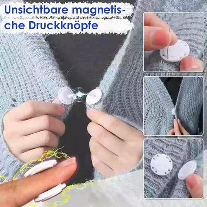 High-quality invisible plastic magnetic button, 5 pieces