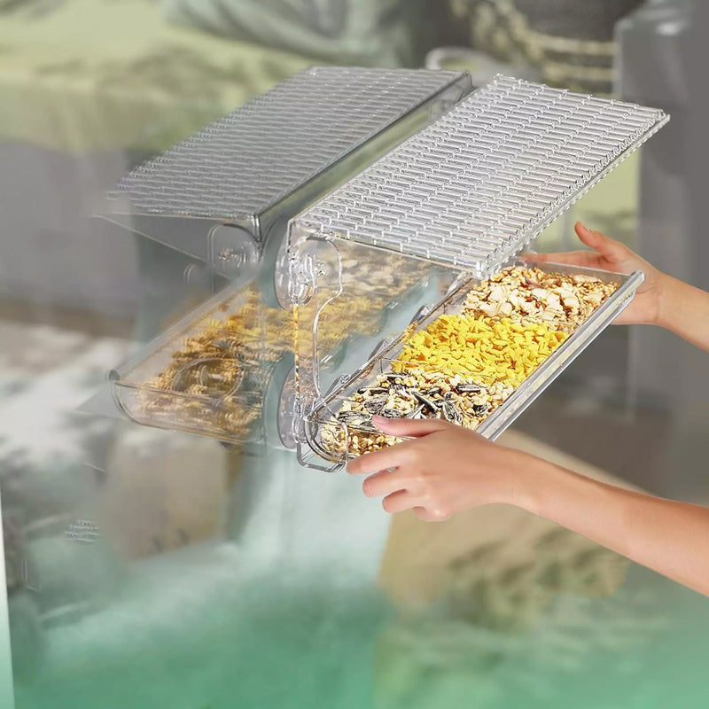 Skanto | Outdoor Clear-Window-Suction-Cup-Bird Feeder