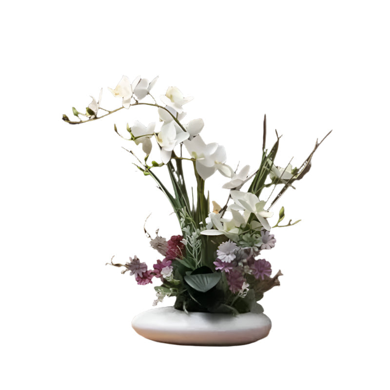 Frendorf | OrchidElegance Artificial Orchid Assortment – Lifelike Flower Arrangement in a Modern Vase