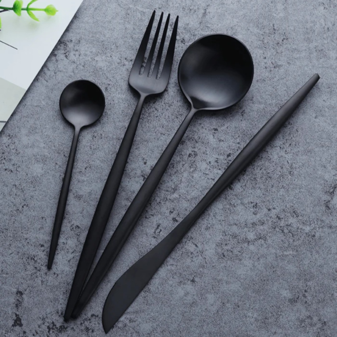 Skanto | Modern Stainless Steel Cutlery Set – 24 Pieces