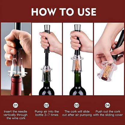 Skanto | Air Pump Corkscrew Set for Cork Removal