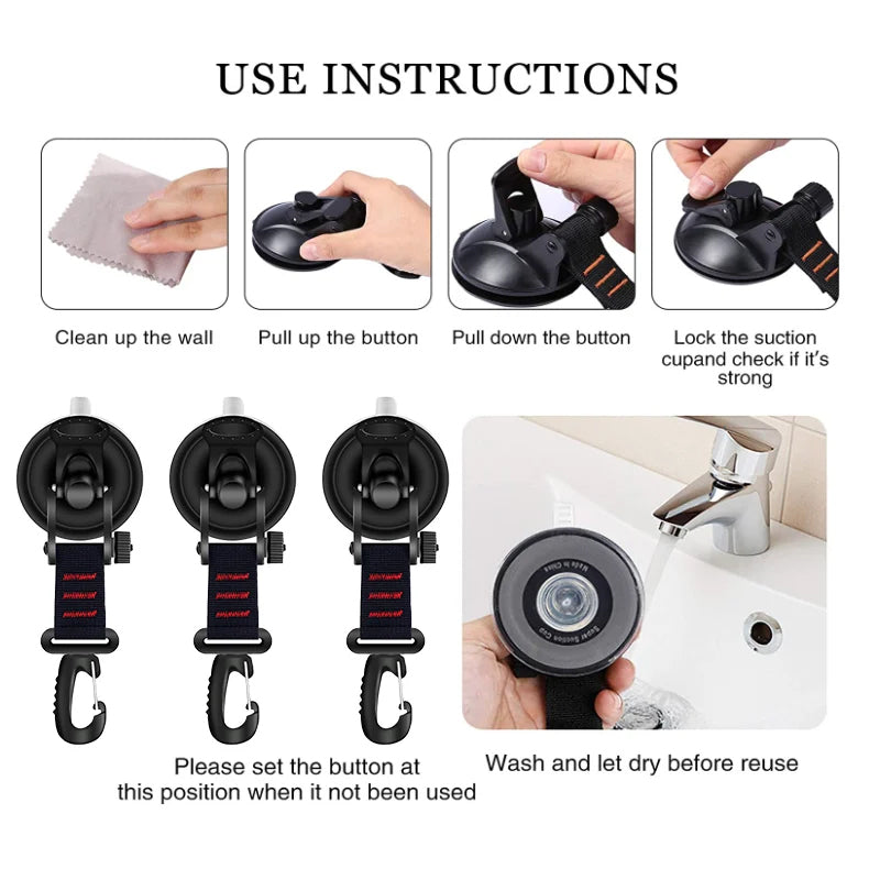 Heavy-duty vacuum suction cup with hook | Karnz