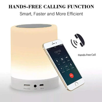Colorful LED Night Light Bluetooth Touchpad Wireless Speaker Bowlift