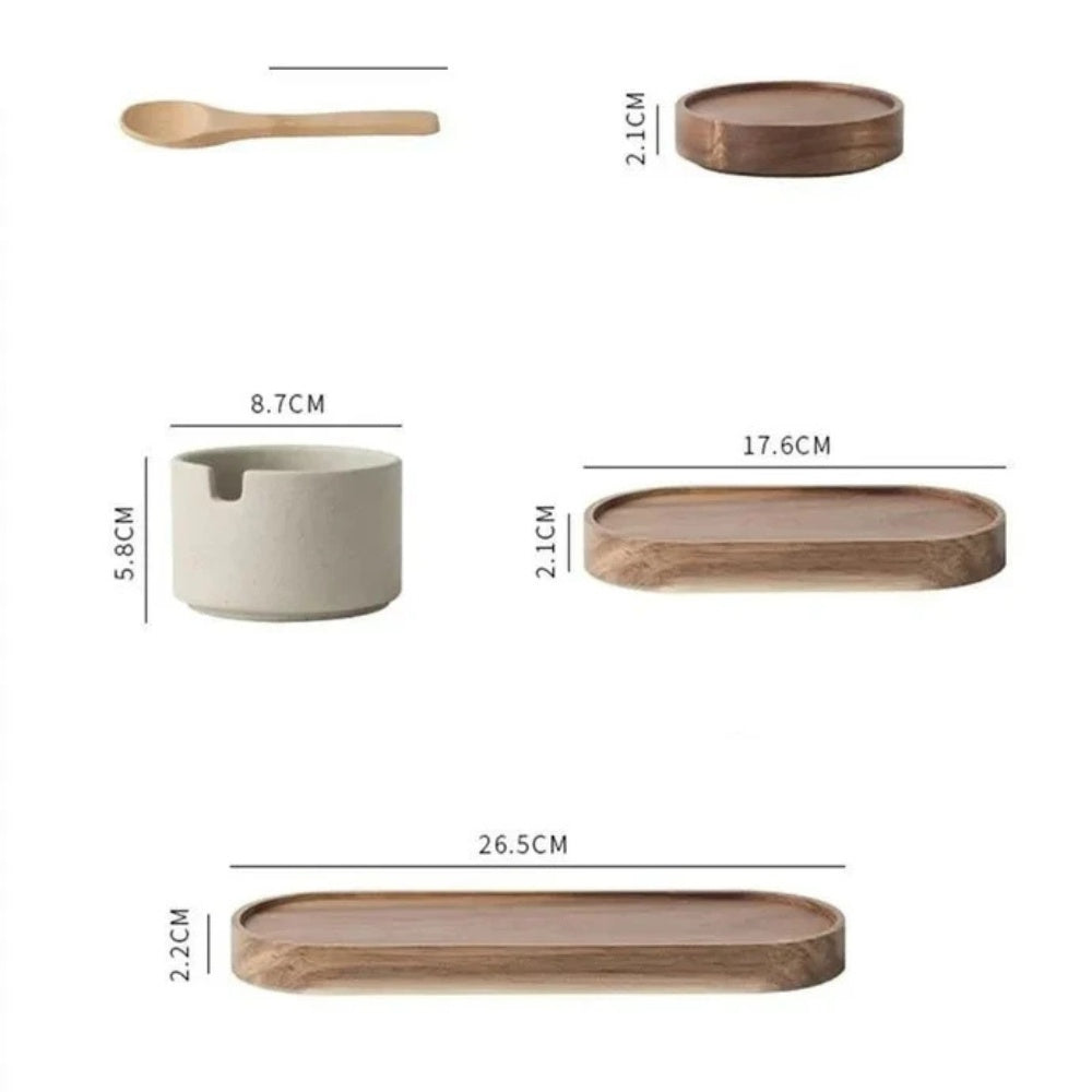 Skanto | Rustic Ceramic Spice Jar Set