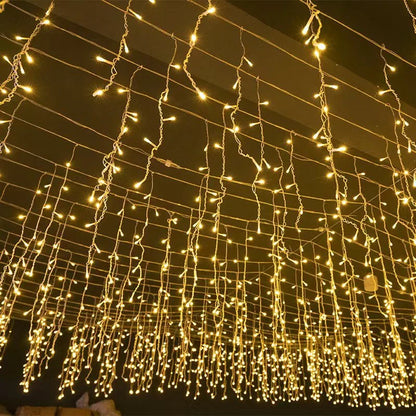 Skanto | 50m LED Icicle Curtain Lights – 36V Low Voltage Christmas Lights Outdoor Waterproof