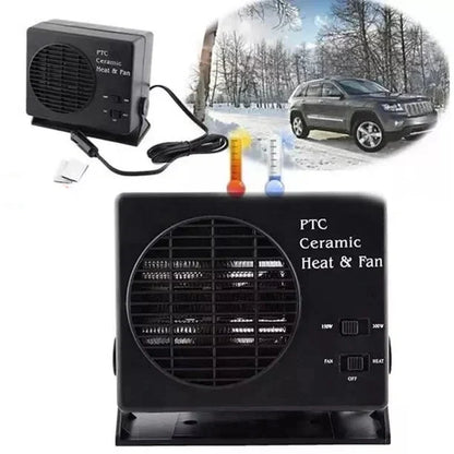 Skanto | 12V Ceramic Car Heater | 150W-300W Portable Fan with Automatic Thermostat for Winter Vehicle Use