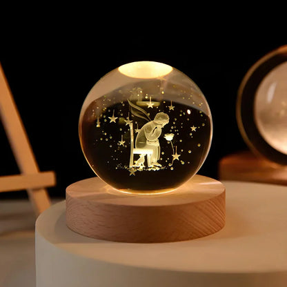 Karnz | LED Night Light with 3D Crystal Ball
