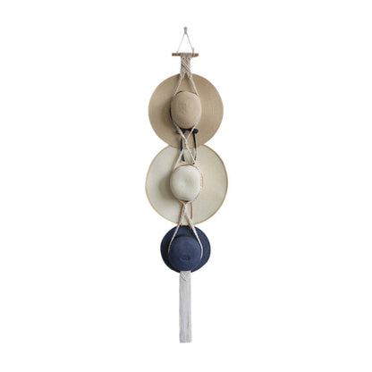 BowLift | Handmade Linen Decorative Boho Hat Rack For Wall Hanging