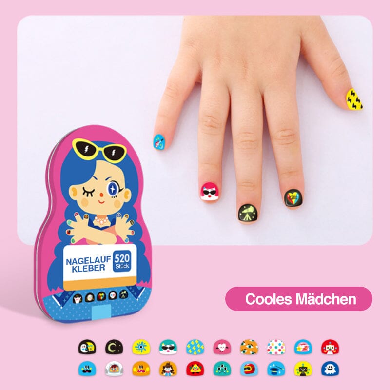 BowLift | Nail Sticker Set for Kids (520 Pieces)
