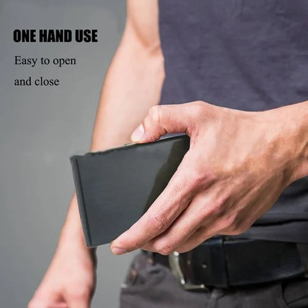 BowLift | Ultra-thin anti-theft brush anti-demagnetization metal card case