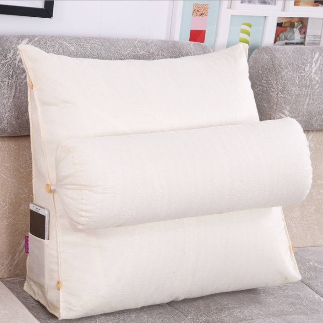 LoungeEase | Backrest Pillow for Reading and TV - Lumbar Support Adjustable Bed Pillow - Comfort Posture - Versatile Use Pillow Bowlift