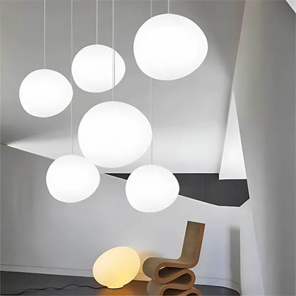 Skanto | Elegant Glass Pebble Pendant Light