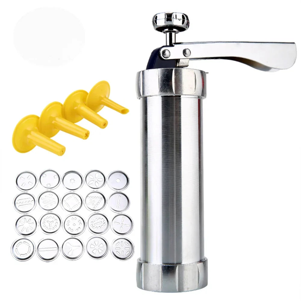 Skanto | Stainless Steel Cookie Press with Attachments for Creative Cookies and Pastries