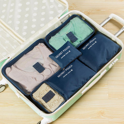 Travel clothing storage bag (1 Set, 6 Pieces)