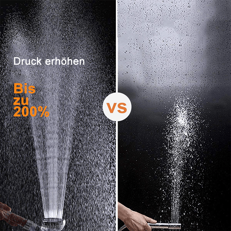 Premium shower head and handheld shower with ion filter, water-saving and with adjustable water pressure