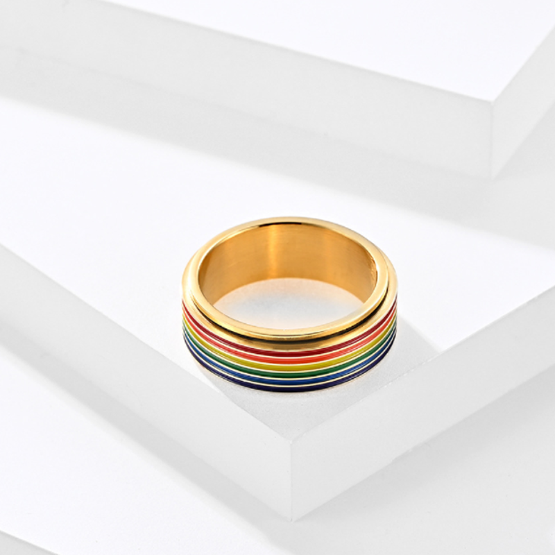 BowLift | Titanium Rainbow Ring