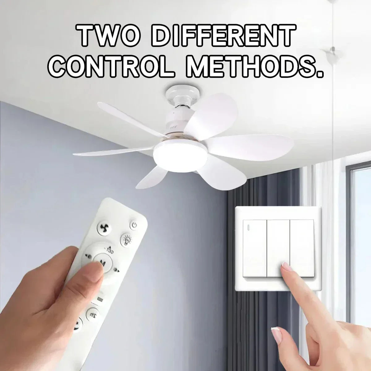 Ceiling Fan LED with Remote and Dimmable Light | Skanto