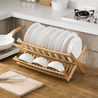 BowLift | Space-saving bamboo drying rack for an eco-friendly household