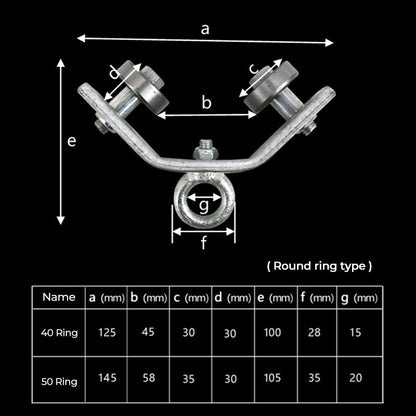BowLift | Angle Iron Track Hanging Line Pulley