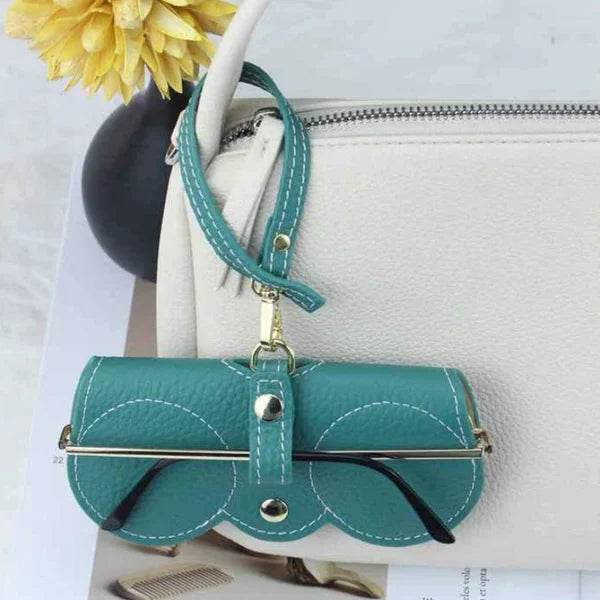 Soft leather sunglasses case