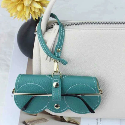 Soft leather sunglasses case
