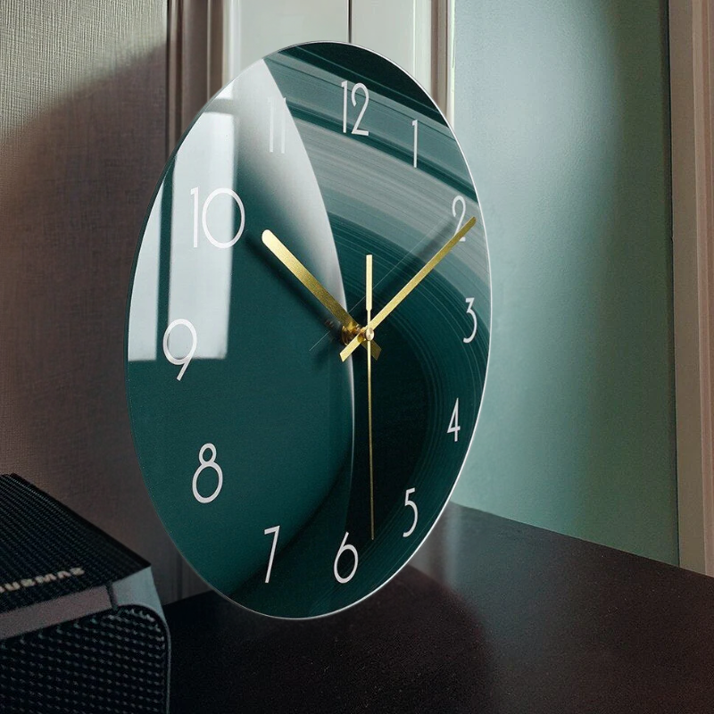 Artistic glass wall clock for stylish interiors