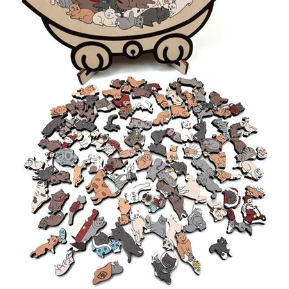 Skanto | 135-Piece Wooden Cat Puzzle