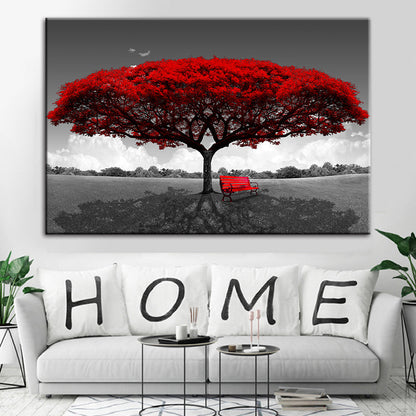 Red Blossoms - Canvas Wall Art Painting | Nature Inspired Wall Art | Bowlift