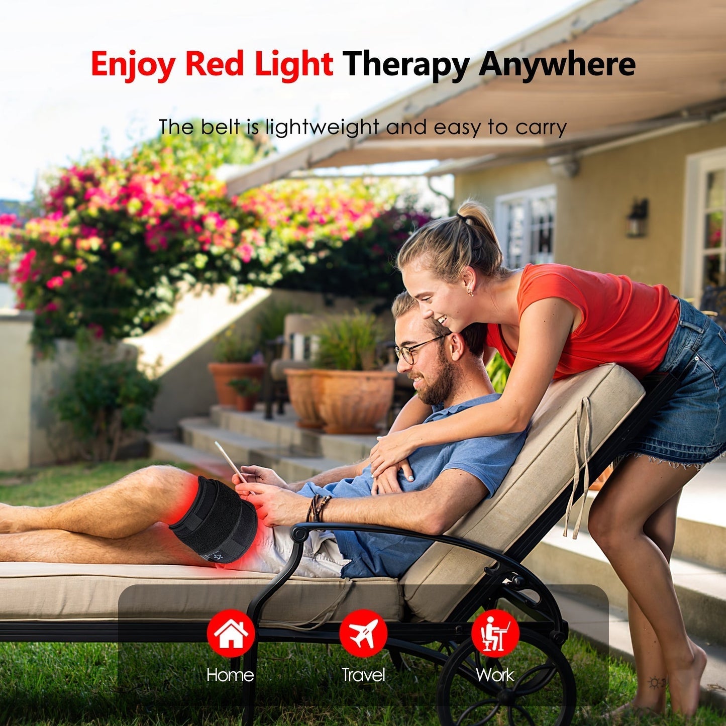 Skanto | Skanto Home Infrared Red Light Therapy Belt Pad for Pain Relief with 60 LEDs