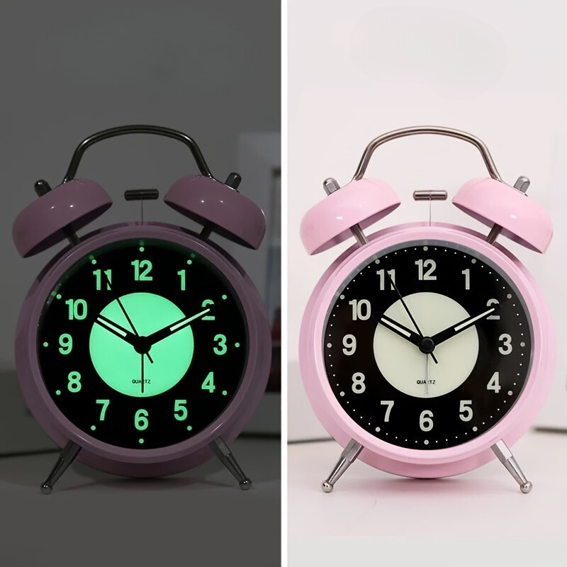 Skanto | LuminousTime - Elegant Metal Alarm Clock with Gentle Lighting for Peaceful Mornings and Evenings