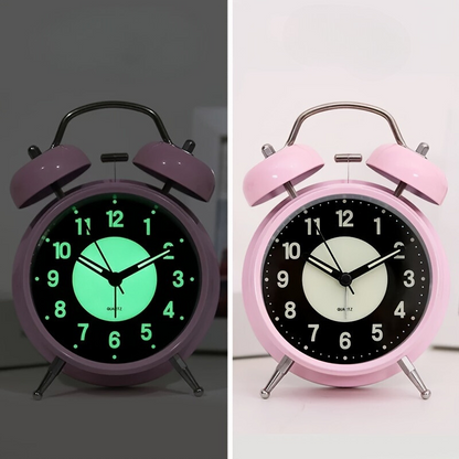 Skanto | LuminousTime - Elegant Metal Alarm Clock with Gentle Lighting for Peaceful Mornings and Evenings