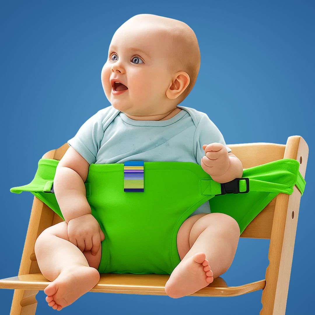 SeatGuard | Baby Chair Harness – Secure Adjustable Fit – Breathable Cotton Fabric – Portable Dining Safety Solution for Travelling Parents Kalsten