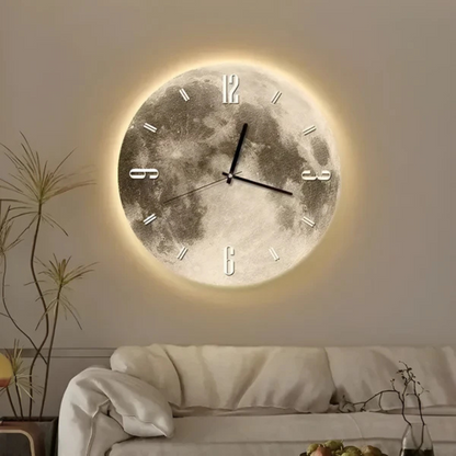 Skanto | Large Decorative Wall Clock with Moon Motif
