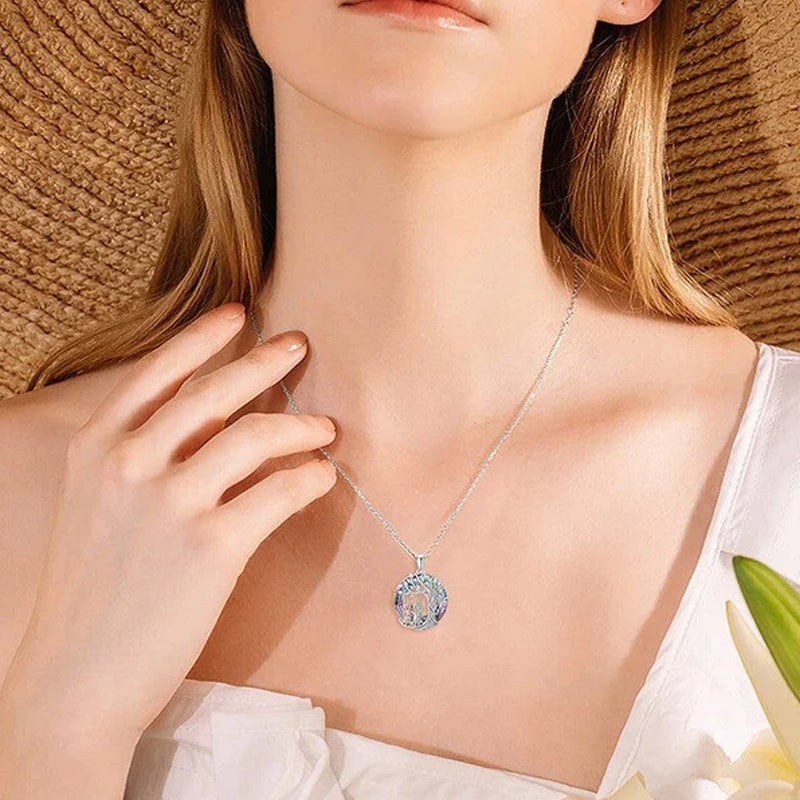 BowLift | Tree of Life Sister on the Swing Cry-stal Pendant Necklace