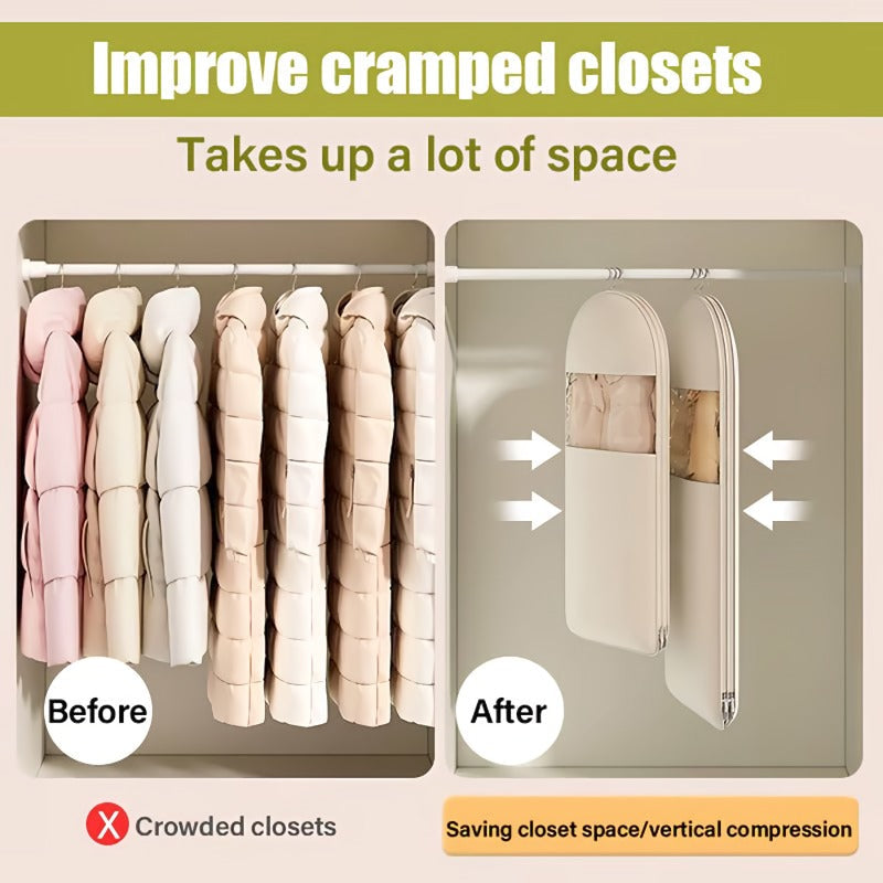 Skanto | Space-Saving Hanging Garment Bag with Self-Compressing Zipper