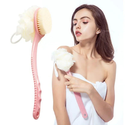 2-in-1 Bath Scrub Brush with Long Handle Skanto