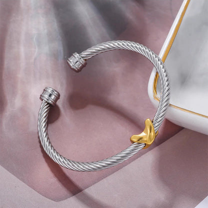 BowLift | Two Tone Knot Twisted Bangle