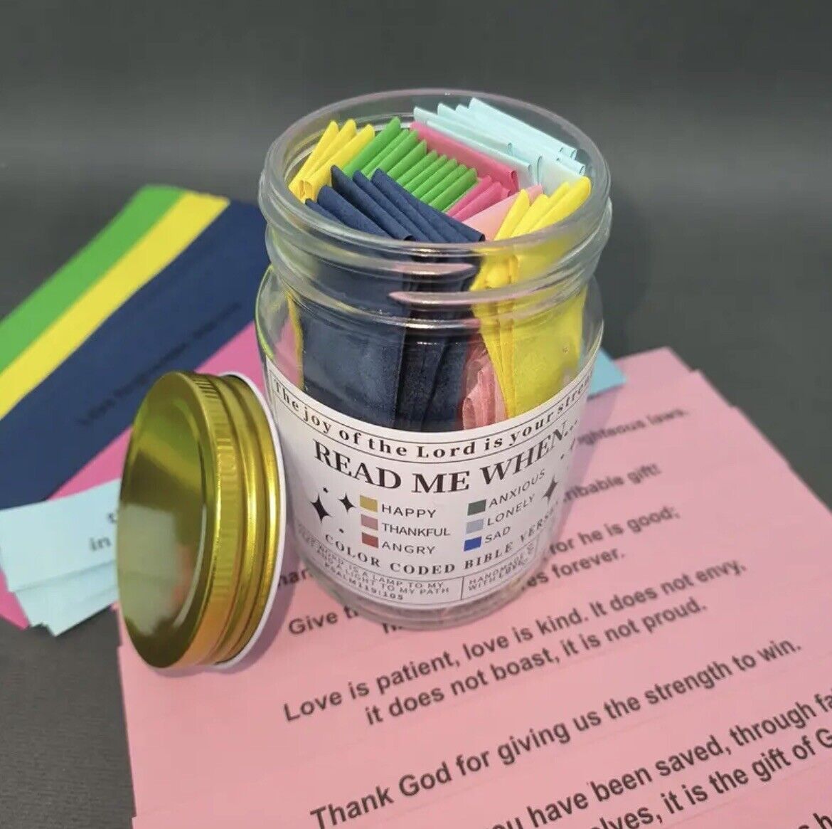 Hope Jar - Filled with Bible Verses for Emotional Strength and Spiritual Connection Bowlift