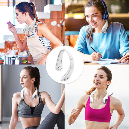Portable neck fan, bladeless neck fan rechargeable | Brehn