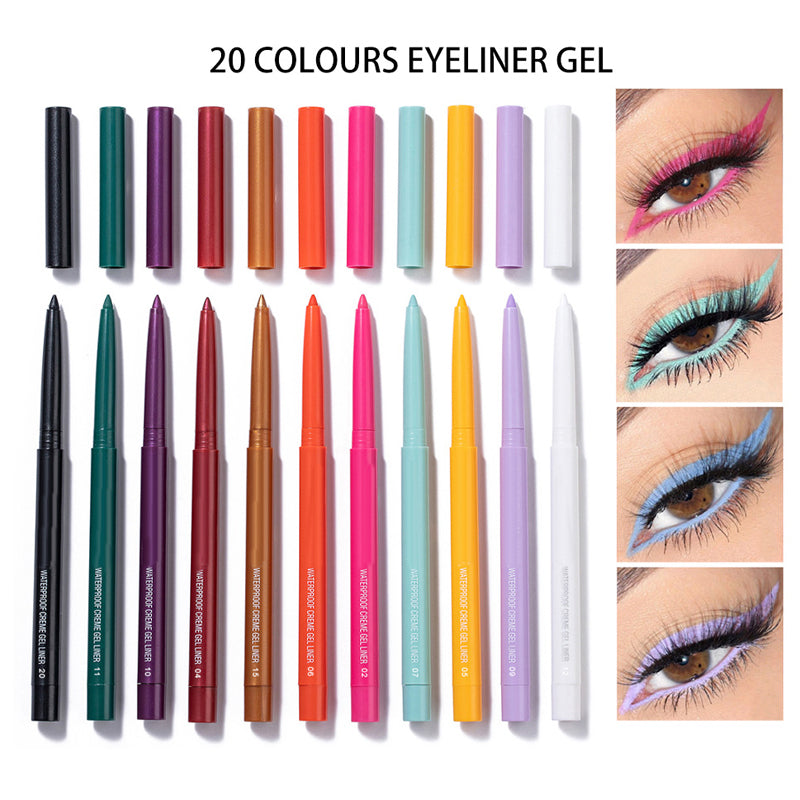 20 PCS Colored Eyeliner Pencil Set | Bowlift