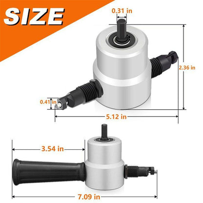 Skanto | Nibbler Cutter Drill Attachment Double Head Metal Sheet
