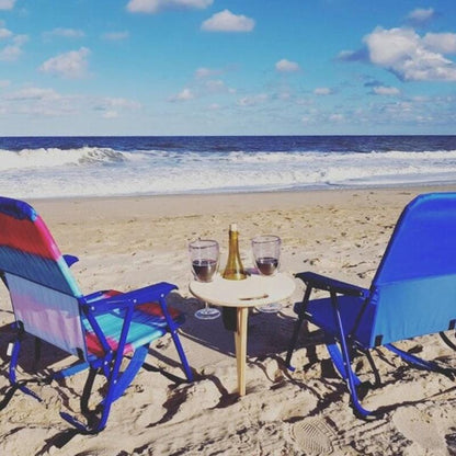 Portable outdoor wine table