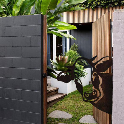 Skanto | Outdoor Garden Peeking Goat Metal Art Indoor Decoration