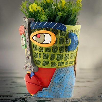 Skanto | Colorful Face Flower Pot – Creative Decoration for Home and Garden