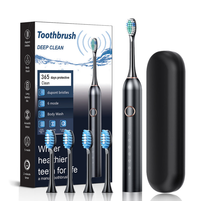 Skanto | Sonic Electric Toothbrush | 6 Modes & IPX7 Waterproof | White, Black, Pink