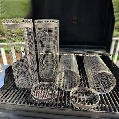 BowLift | Rolling Stainless Steel Grill Basket BBQ