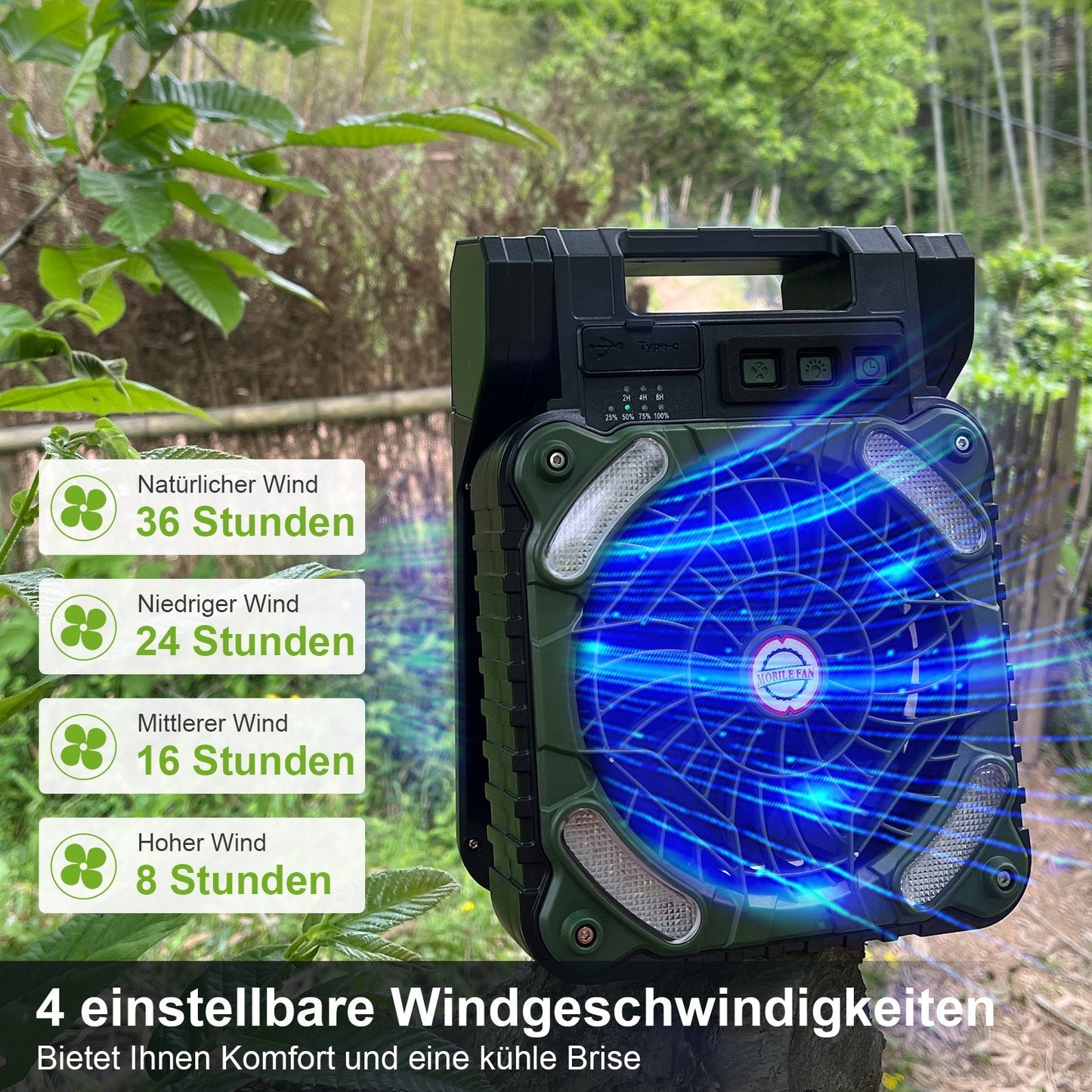 Portable Solar Camping Fan LED Light | Karnz
